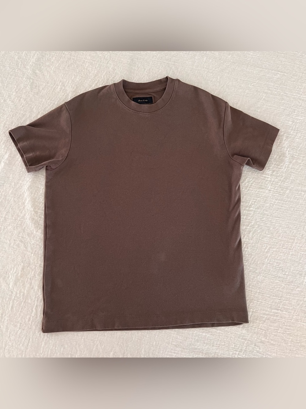 Porter & Ash Men's Comfort Brown Cotton Crewneck T-Shirt Size Small